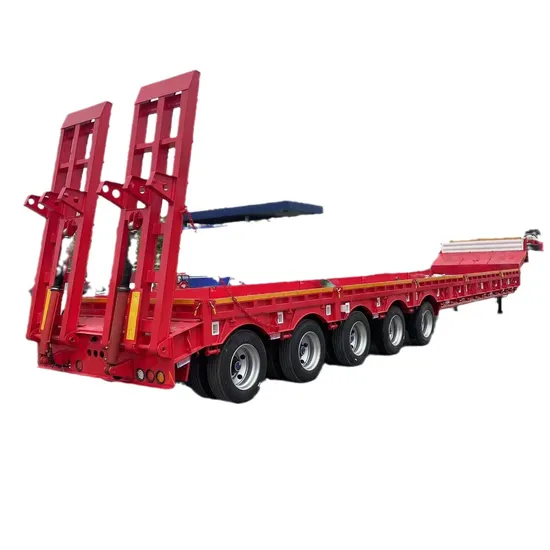 Second Hand Low Bed Construction Machinery Semi-Trailer for Improves Transportation Efficiency