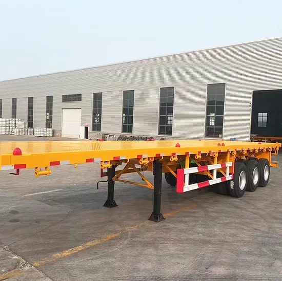 Trailer Manufacture Cheap Price 2024 New Green Customize 12m 3 Axles 20FT 40FT Flatbed Container Chassis Flat Bed Semitrailer