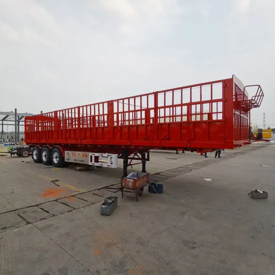 3 Axle Air Suspension Fence Semi Trailer 60 T Fence Can Be Extended with Railing