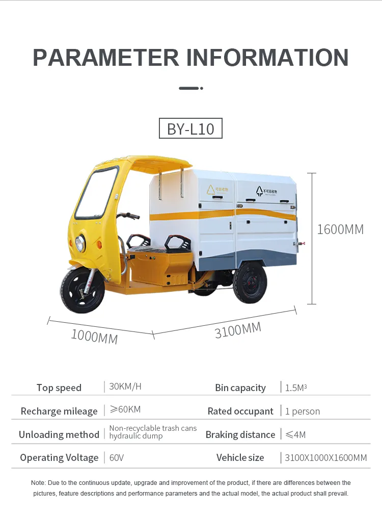 Three-Wheeled,Small Garbage Truck