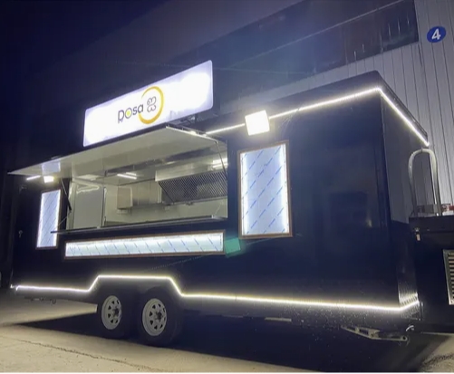 Street BBQ Mobile Food Truck Food Vending Cart Food Trailer