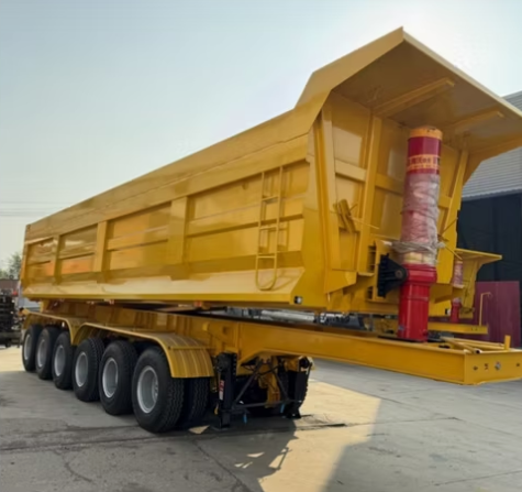 High Quality 2-Axle 40cbm Back Dump Semi Trailer Hydraulic Tipper Sand Transport Trailer
