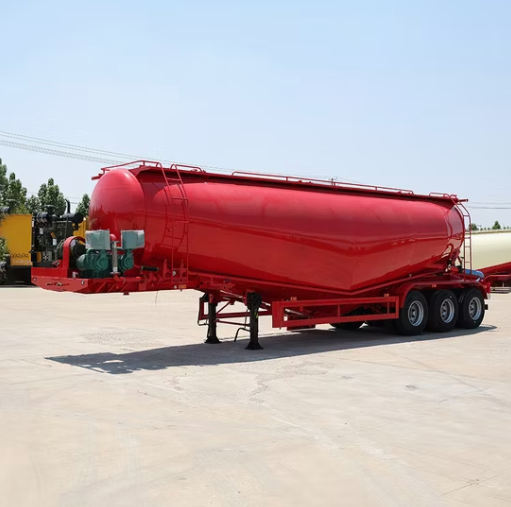 Aluminum Alloy Tipping Pneumatic Food Powder Wheat Flour Silo Tanker Semi Trailer