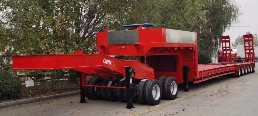 3 Axle low bed Semi Trailer