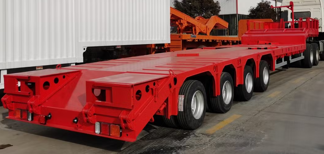 lowboy semi trailer